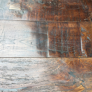 one-off reclaimed floor defined by the wood selection, texture and condition of the original reclaimed board or block