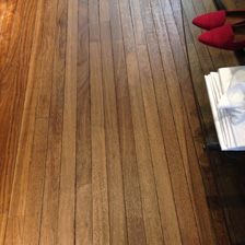 Reclaimed hardwood tongue and groove strip flooring allows you to create a unique floor from rare or exotic species