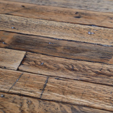 Reclaimed hardwood tongue and groove strip flooring allows you to create a unique floor from rare or exotic species