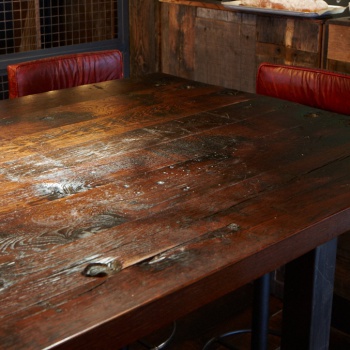 We make good use of our reclaimed timber stocks and our joinery expertise to make bespoke items of furniture for homes, offices, bars and restaurants