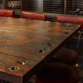 We make good use of our reclaimed timber stocks and our joinery expertise to make bespoke items of furniture for homes, offices, bars and restaurants