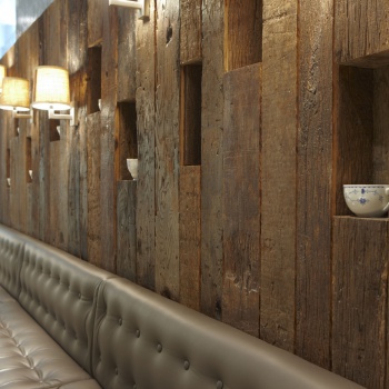 wide range of cladding panels crafted from reclaimed timbers for domestic or commercial interiors. We help yo make your design ideas a reality with a range of engineering solutions to reduce weight and hide wall fixings