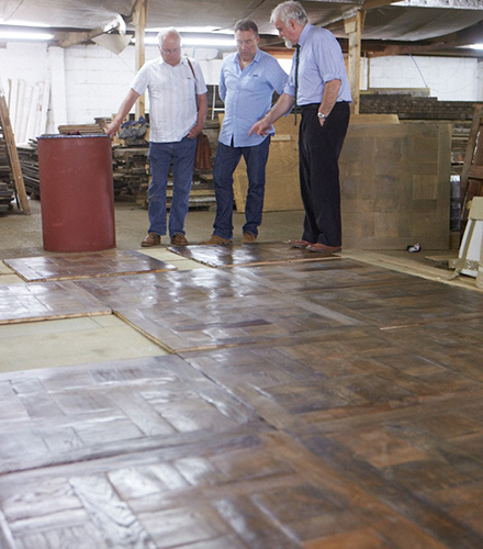 decide on the pattern and layout of your reclaimed floor, in our spacious Layout Area