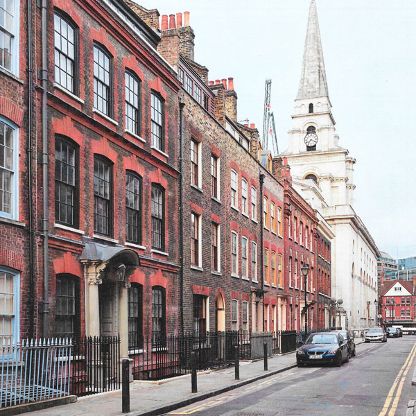 Original Huguenot house in Spitalfields, London for which we sourced original flooring, restored and French polished, to suit client and architect specifications